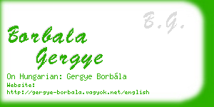 borbala gergye business card