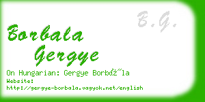 borbala gergye business card